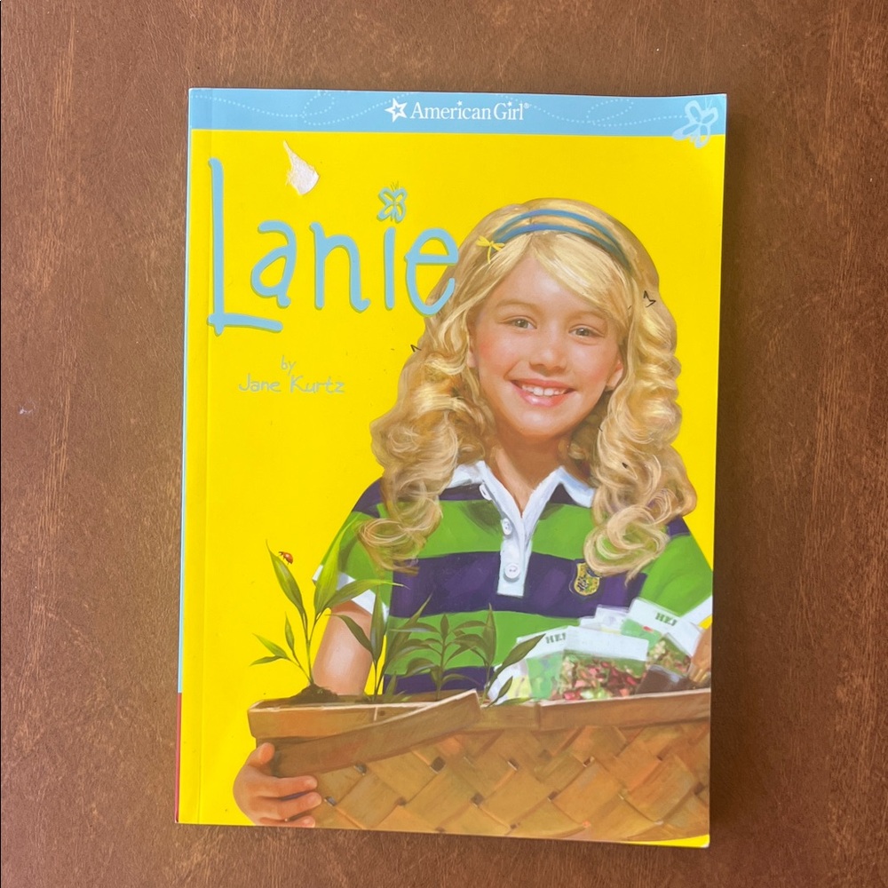 American Girl Lanie Book - Bright Yellow with Blue Highlights